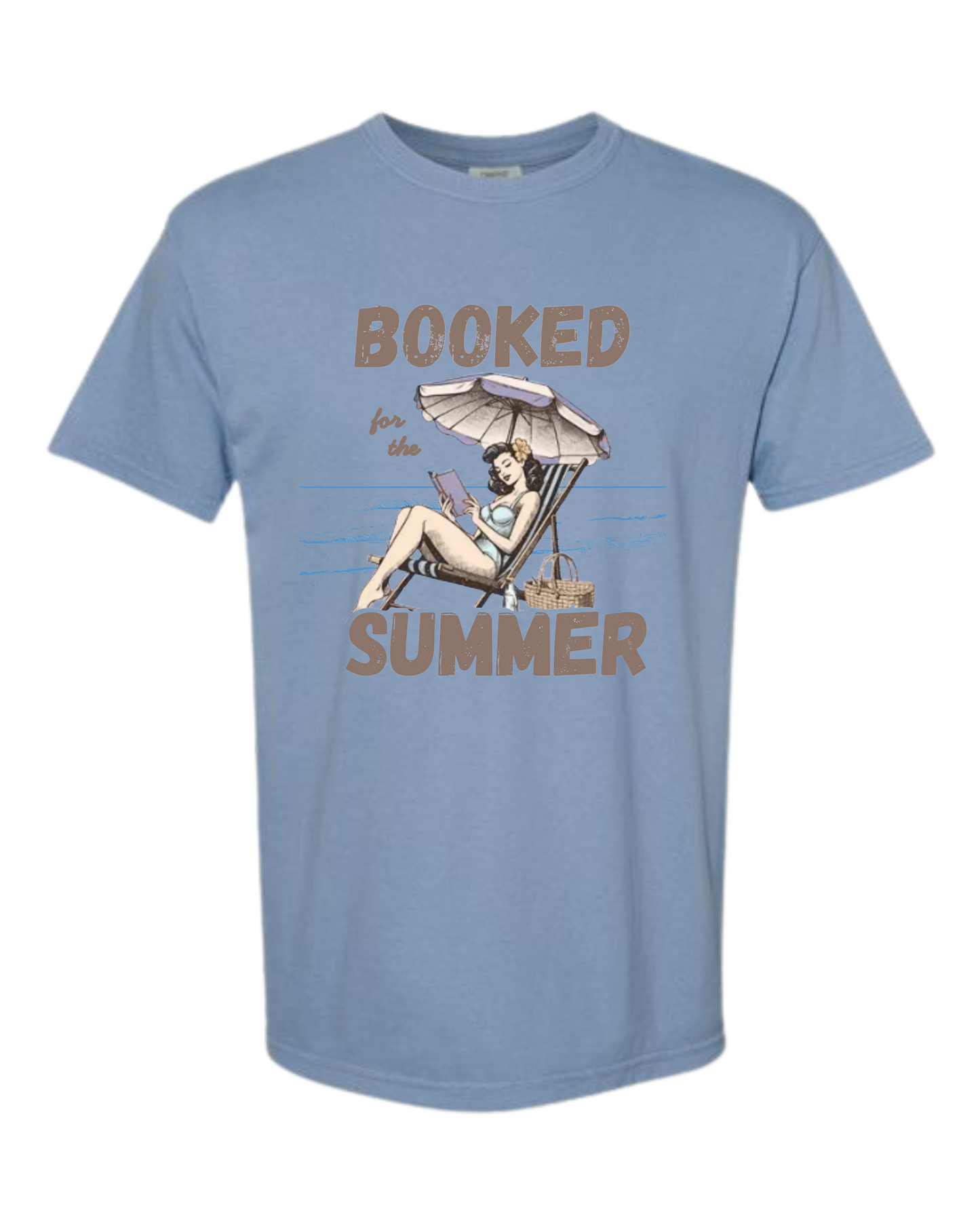 Booked for the Summer - Comfort Colors - Heavyweight Unisex Tee - Blues