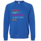 Sorry. Can't. Date With A Bat Boy. Bye. - Sponge Fleece Raglan Sweatshirt - Blues, Greens, Purple, and Black