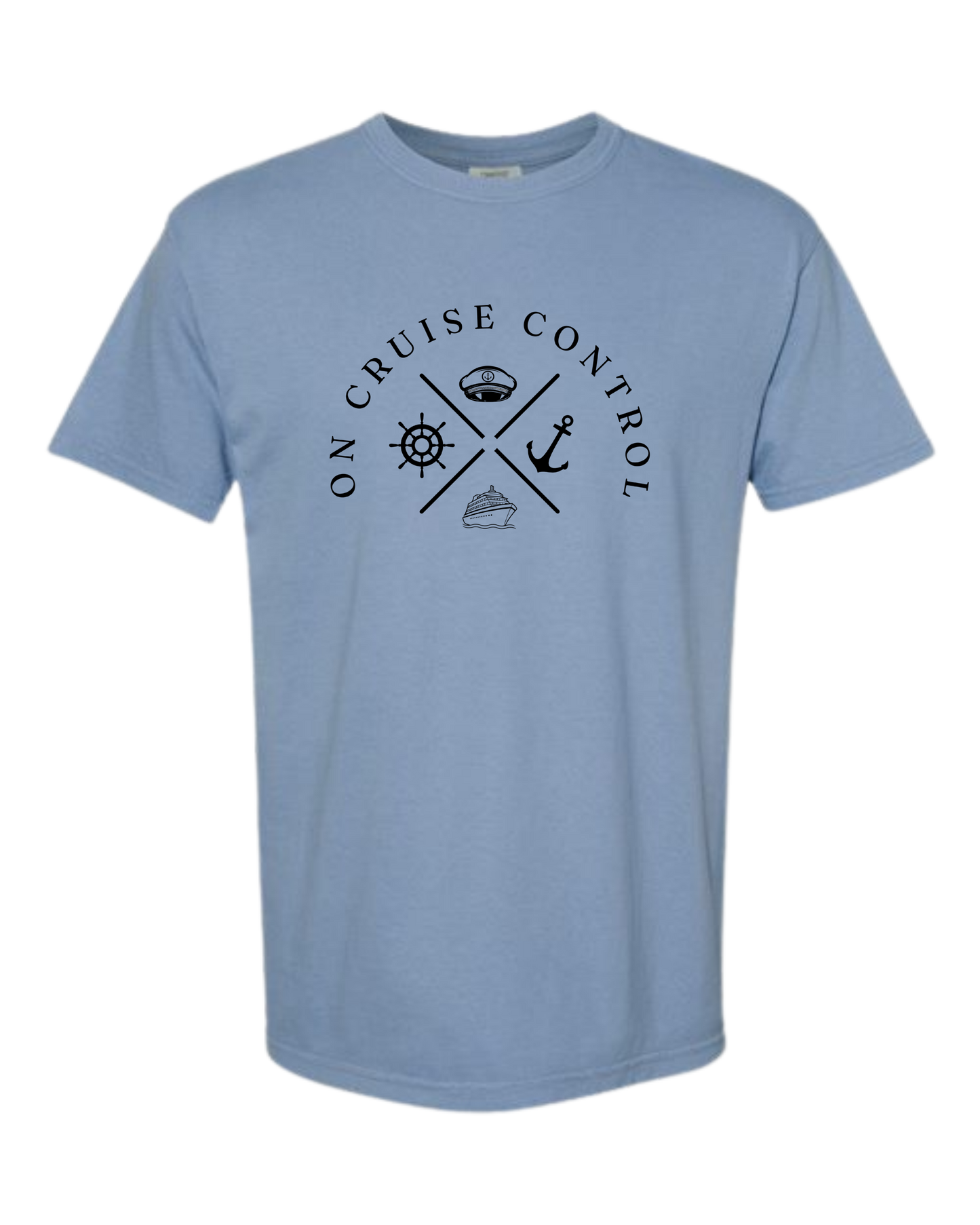 On Cruise Control - Comfort Colors - Heavyweight Unisex Tee - Blues