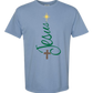 Jesus Tree - Comfort Colors - Heavyweight Unisex Tee - Blues
