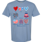 Galatians 5 - Patriotic - Comfort Colors - Heavyweight Unisex Tee - Blues