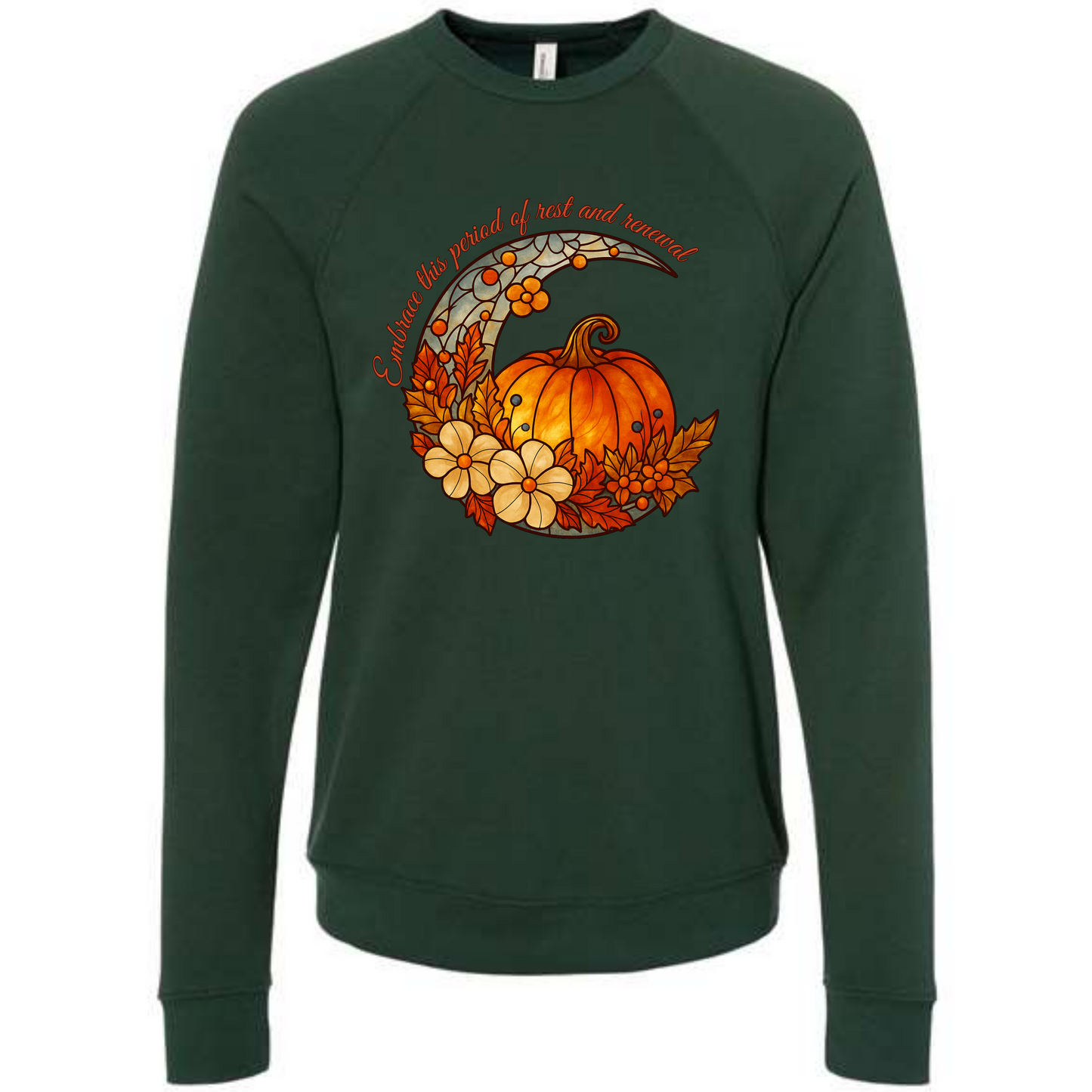 Rest and Renewal - Sponge Fleece Raglan Sweatshirt - Greens, Neutrals