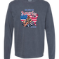 The Gulf of America - Comfort Colors - Heavyweight Long Sleeve Tee - Blues & Greens