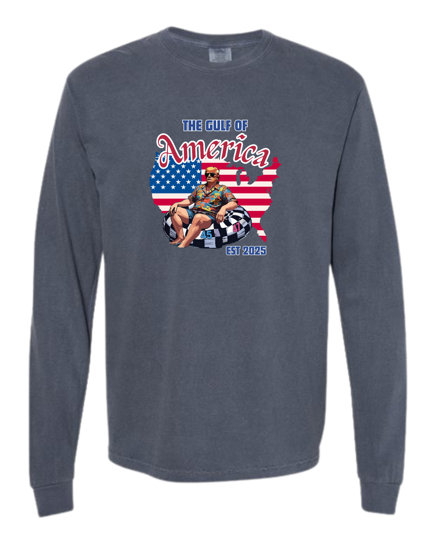 The Gulf of America - Comfort Colors - Heavyweight Long Sleeve Tee - Blues & Greens
