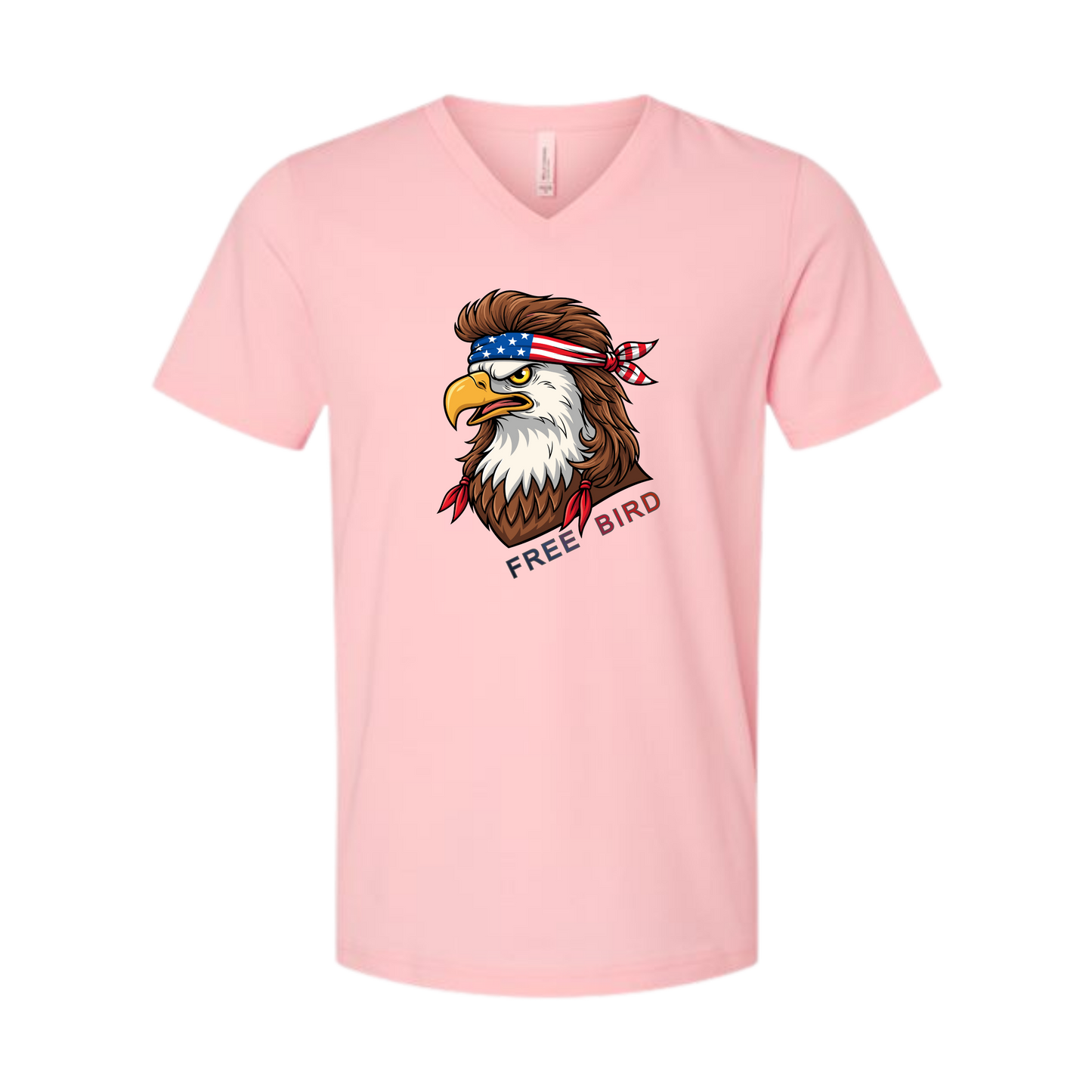 Rockin Free Bird - Bella+Canvas - Unisex V-Neck - Assorted Colors