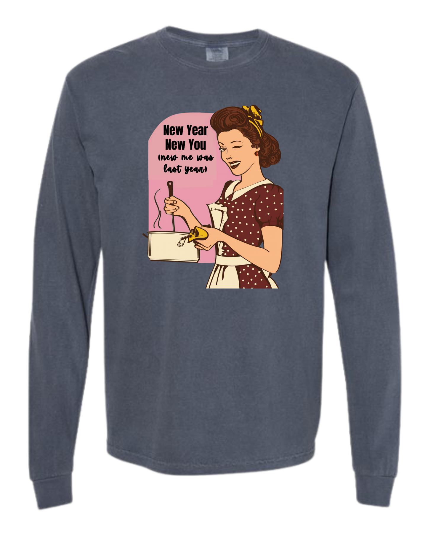 New Year New You - Comfort Colors - Heavyweight Long Sleeve Tee - Blues & Greens