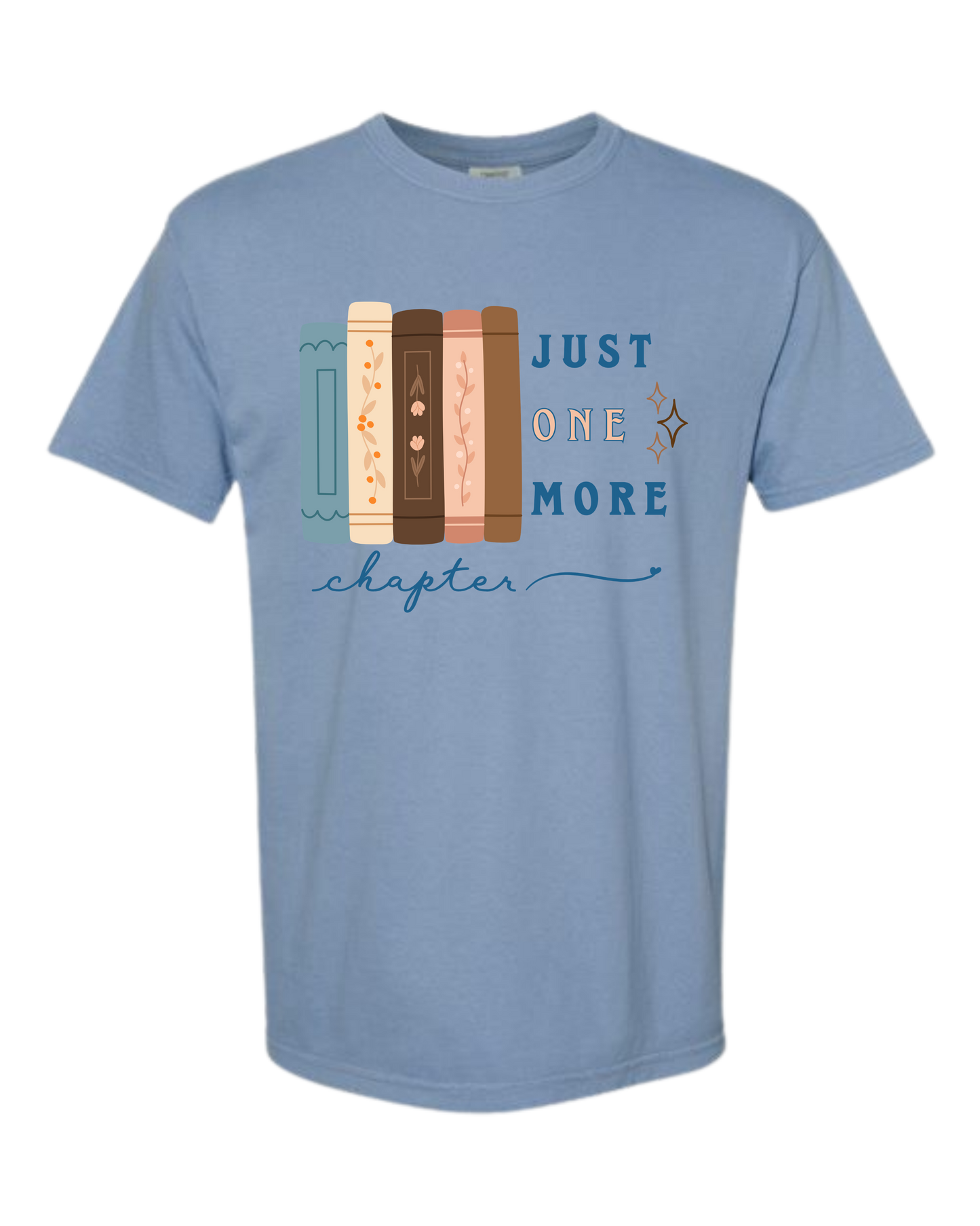 Just One More Chapter - Comfort Colors - Heavyweight Unisex Tee - Blues