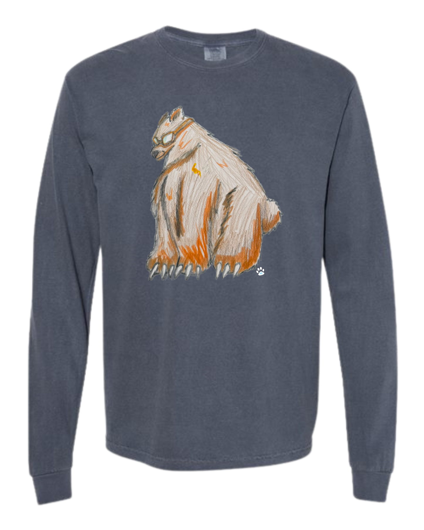 Muscle Bear - Comfort Colors - Heavyweight Long Sleeve Tee - Blues & Greens