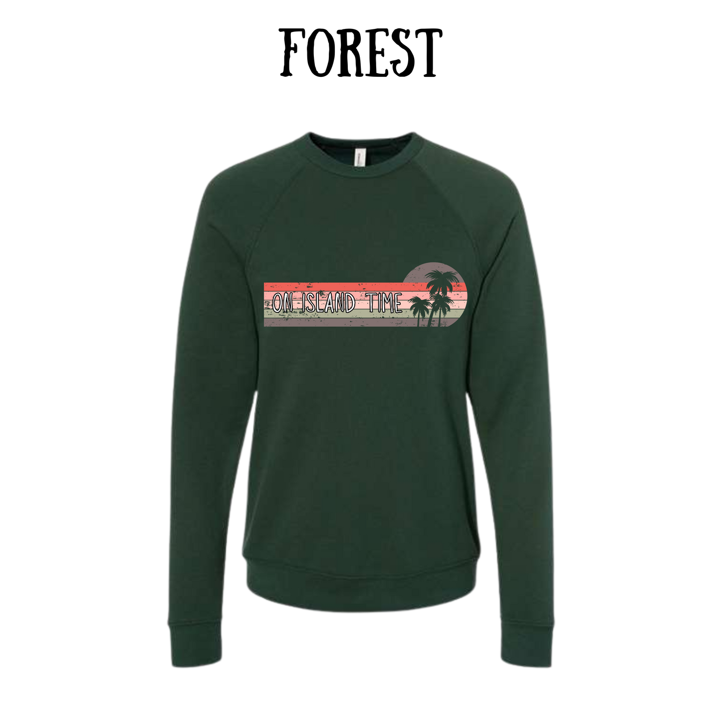 VP - On Island Time - Sponge Fleece Raglan Sweatshirt - Greens, Neutrals
