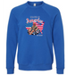 The Gulf of America - Sponge Fleece Raglan Sweatshirt - Blues, Greens, Purple, and Black
