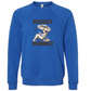 Booked for the Summer - Sponge Fleece Raglan Sweatshirt - Blues, Greens, Purple, and Black