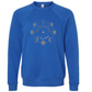 When The Moon Speaks My Body Listens - Sponge Fleece Raglan Sweatshirt - Blues, Greens, Purple, and Black