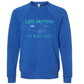 Life Happens The Beach Helps - Sponge Fleece Raglan Sweatshirt - Blues, Greens, Purple, and Black