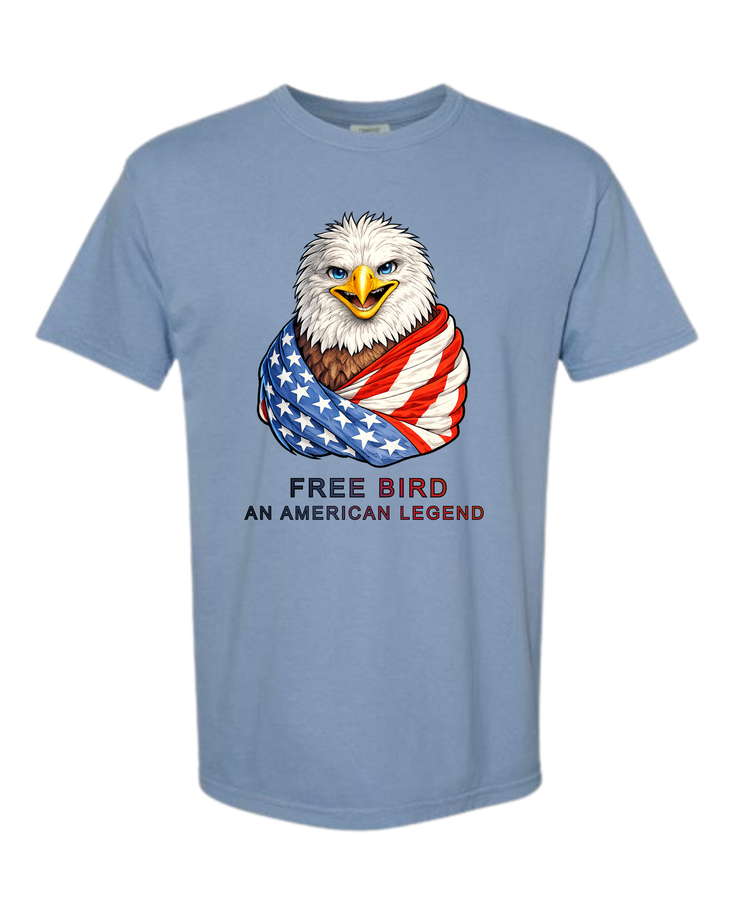 Free Bird An American Legend - Comfort Colors - Heavyweight Unisex Tee - Blues