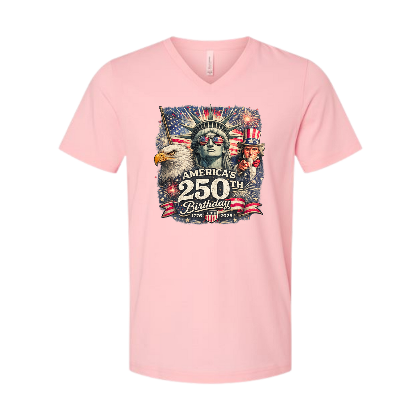 America's 250th Birthday - Bella+Canvas - Unisex V-Neck - Assorted Colors