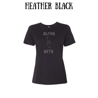 beta to alpha - women's relaxed fit tee - neutrals