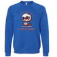 Lovin' Life as a Free Bird - Sponge Fleece Raglan Sweatshirt - Blues, Greens, Purple, and Black