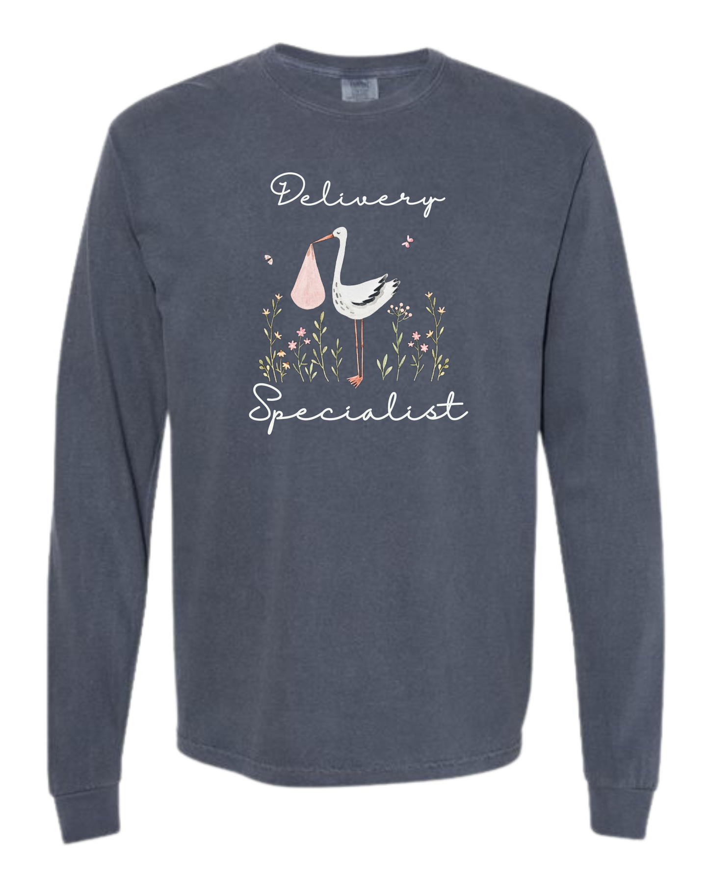 Delivery Specialist - Comfort Colors - Heavyweight Long Sleeve Tee - Blues & Greens