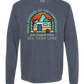 What Happens At The Campground - Comfort Colors - Heavyweight Long Sleeve Tee - Blues & Greens