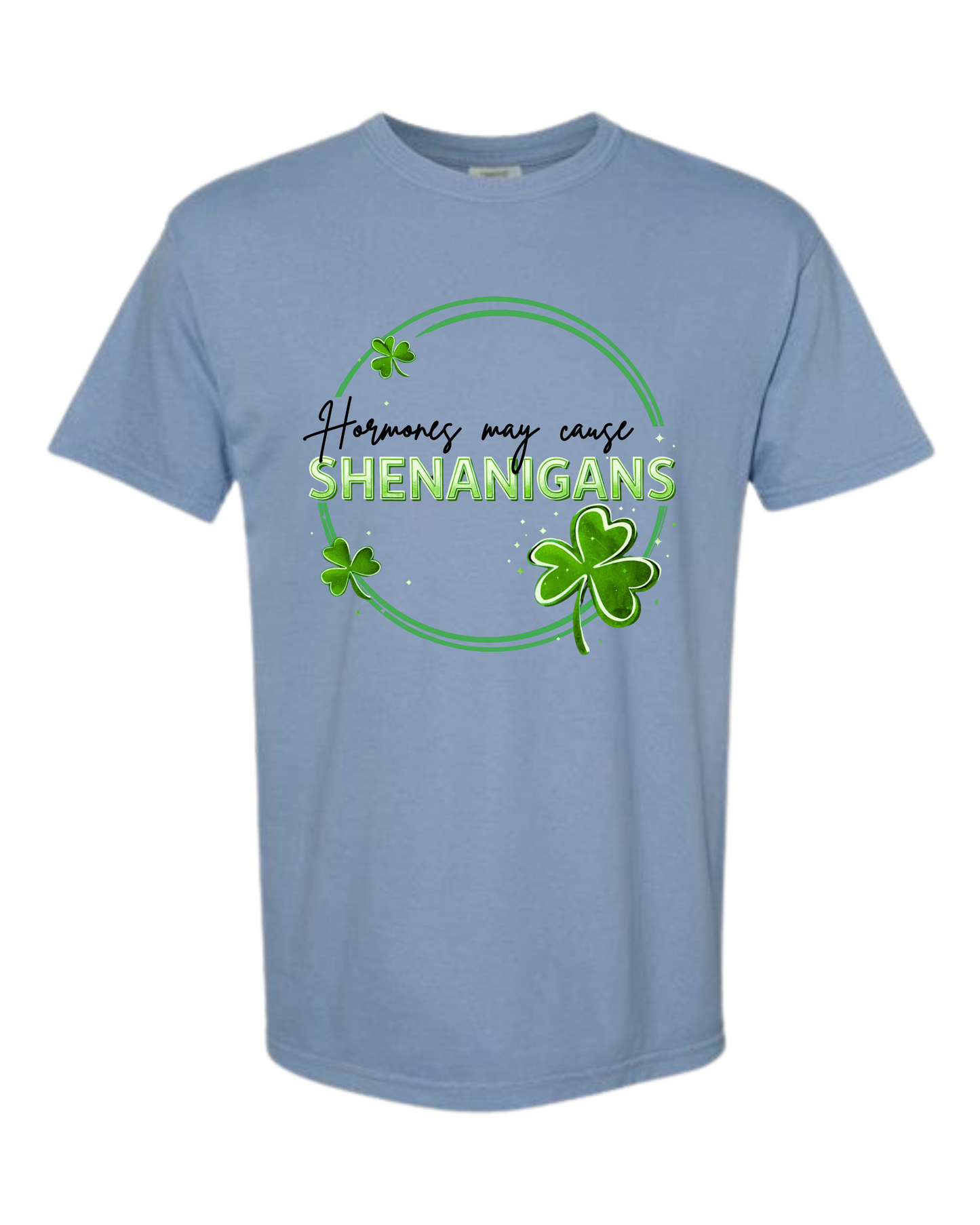 Hormones May Cause Shenanigans - Comfort Colors - Heavyweight Unisex Tee - Blues