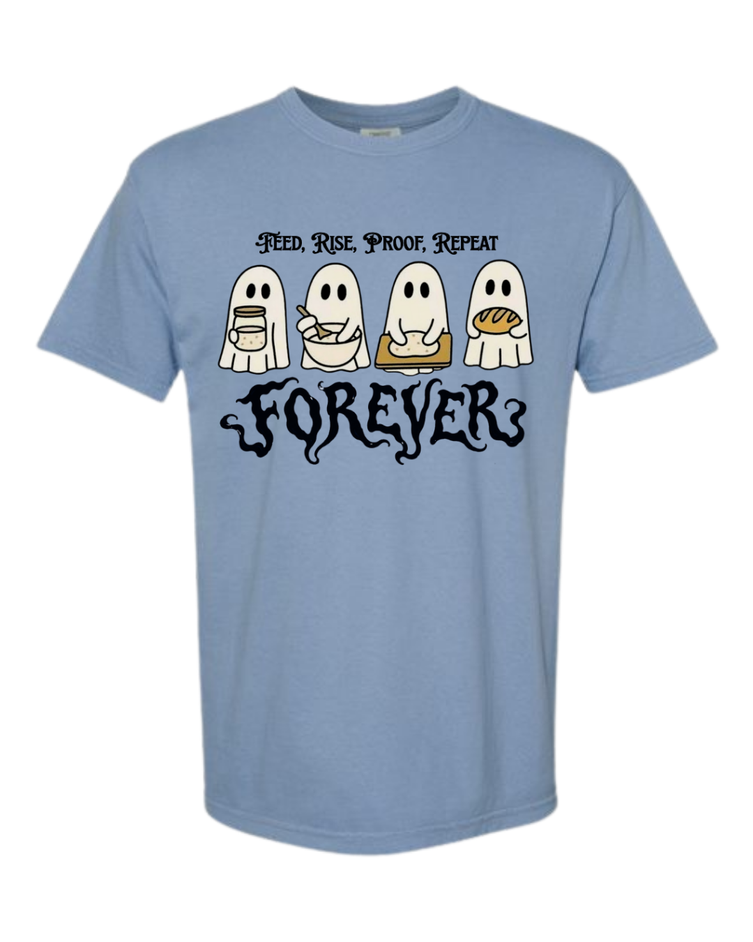 Sourdough Ghosties - Comfort Colors - Heavyweight Unisex Tee - Blues