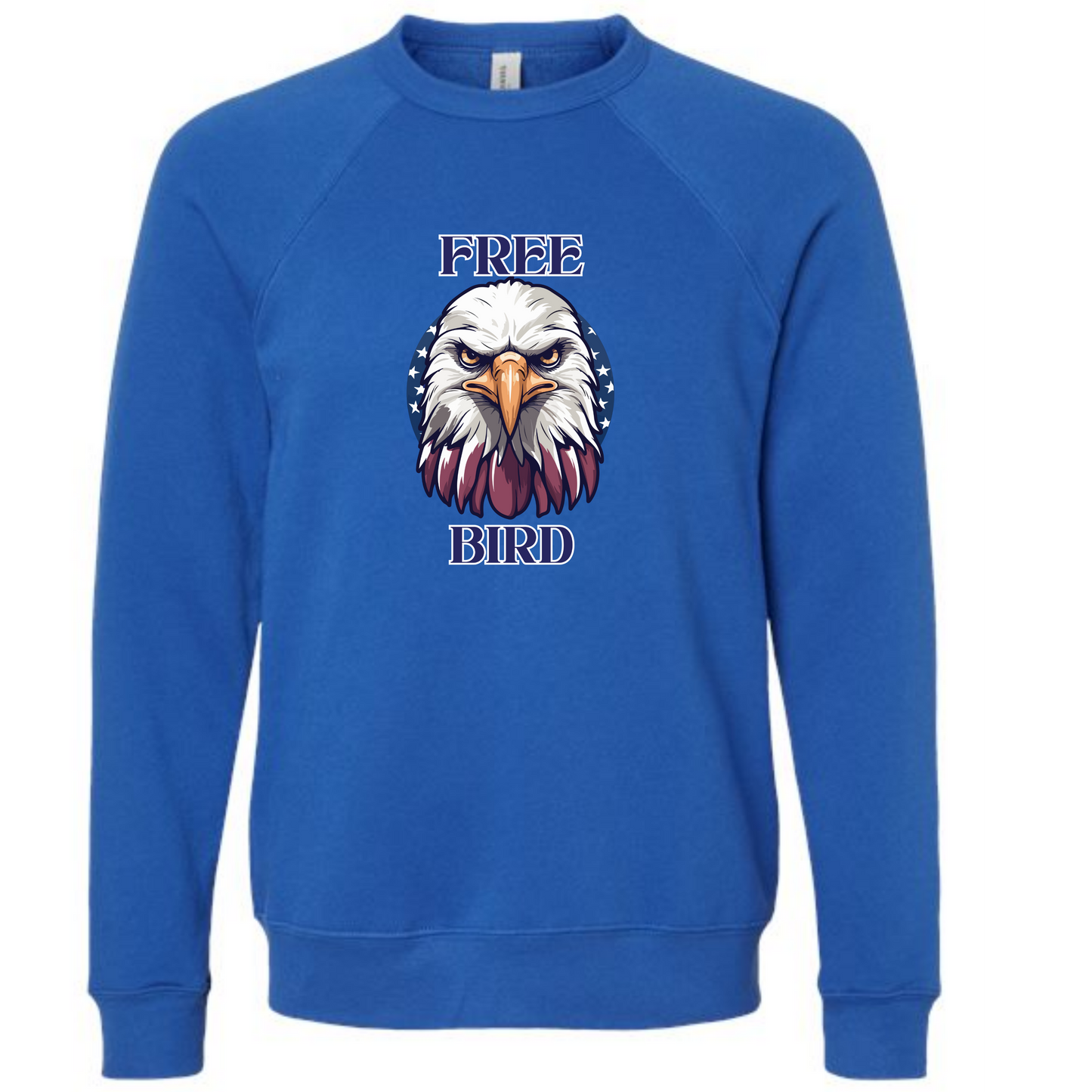 Free Bird - Sponge Fleece Raglan Sweatshirt - Blues, Greens, Purple, and Black