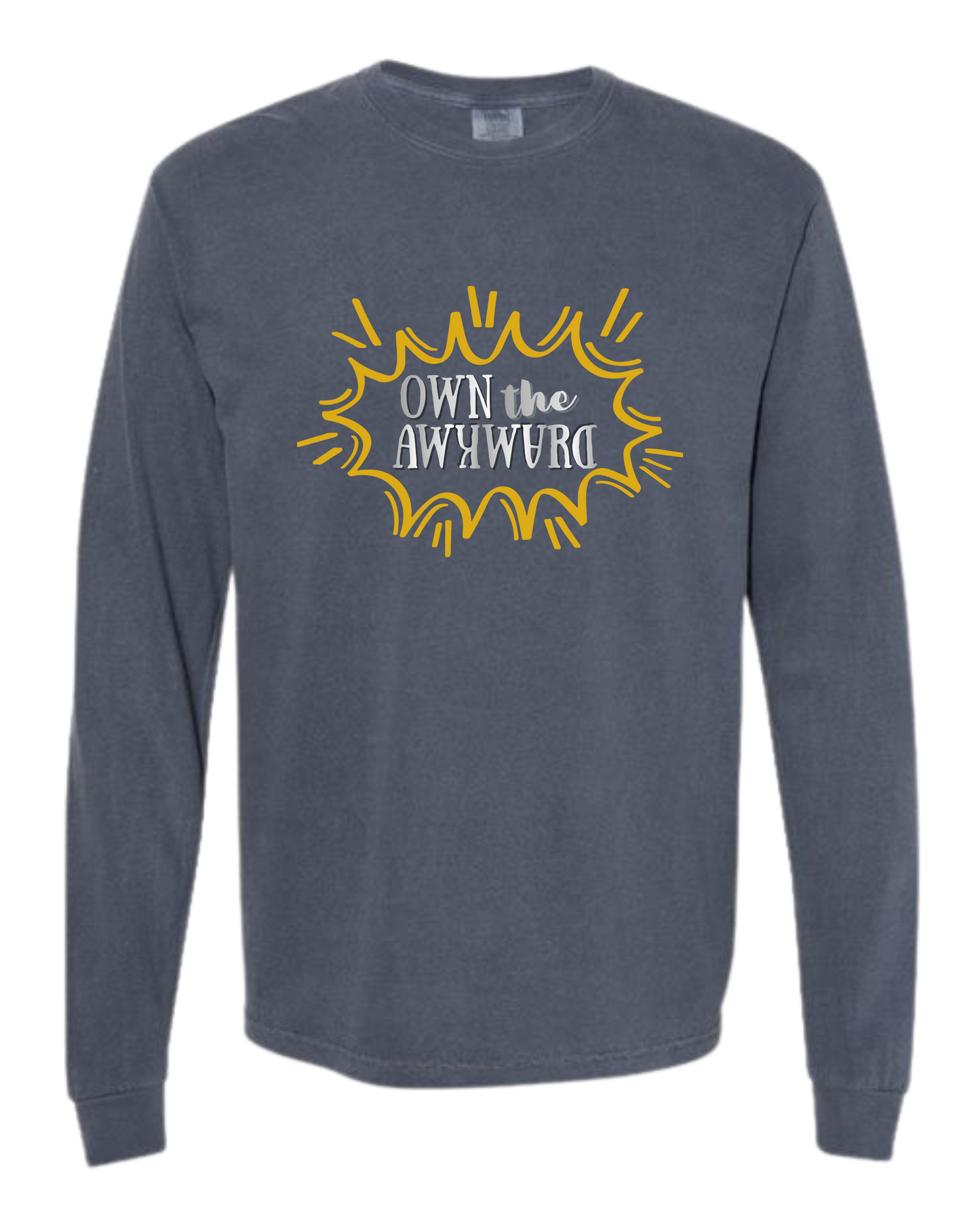 Own the Awkward - Comfort Colors - Heavyweight Long Sleeve Tee - Blues & Greens