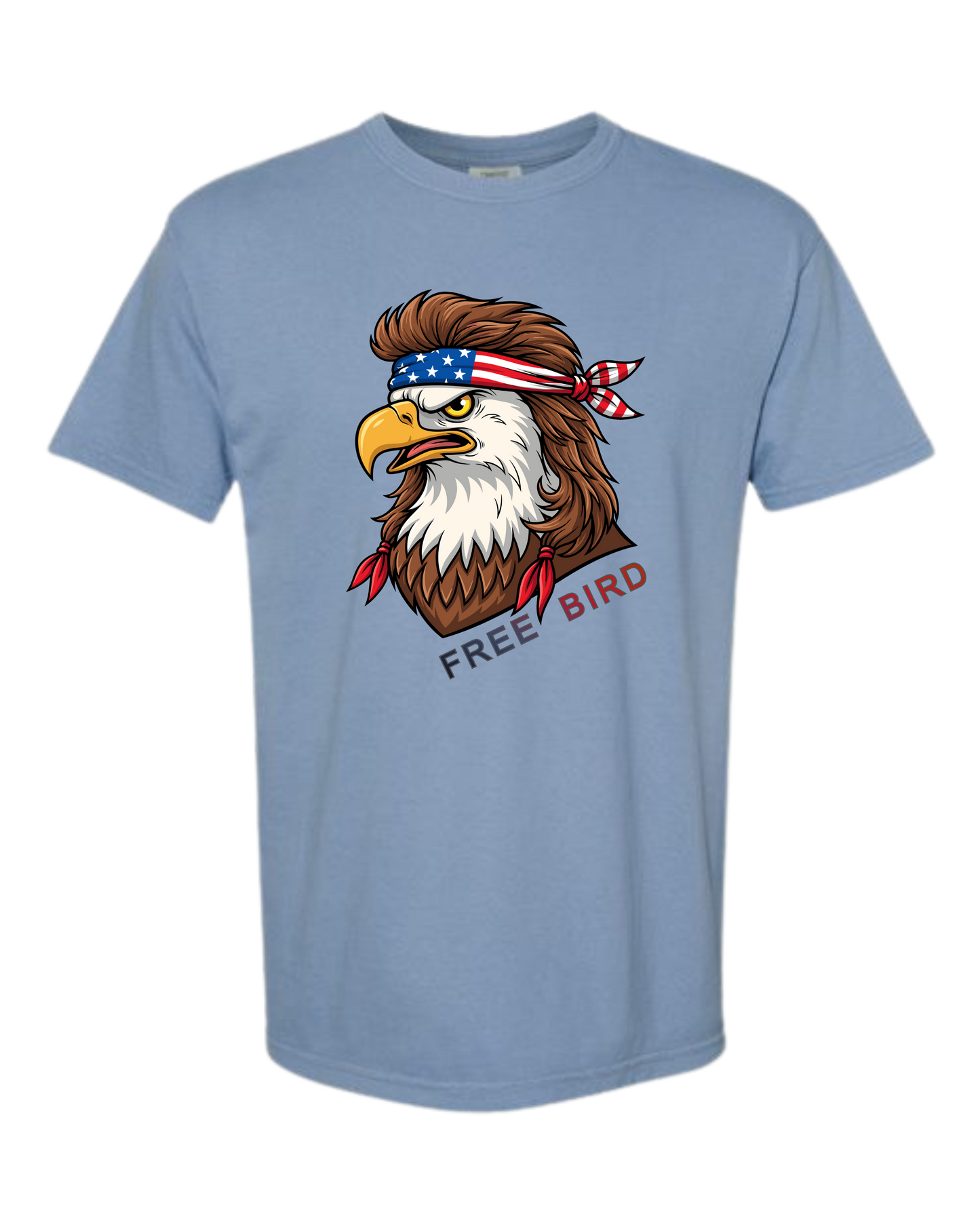 Rockin Free Bird - Comfort Colors - Heavyweight Unisex Tee - Blues