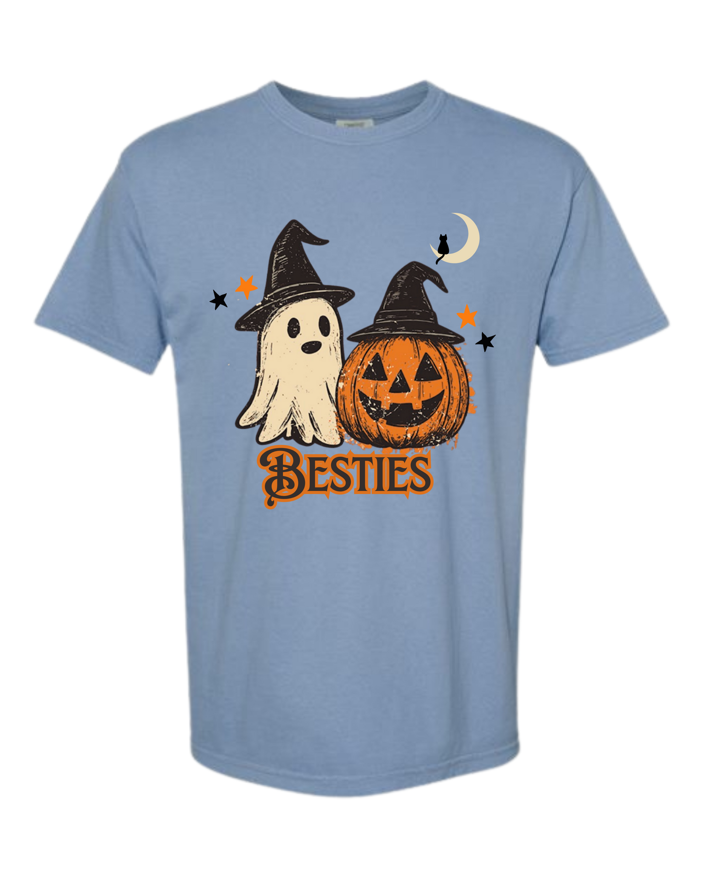 Halloween Besties - Comfort Colors - Heavyweight Unisex Tee - Blues