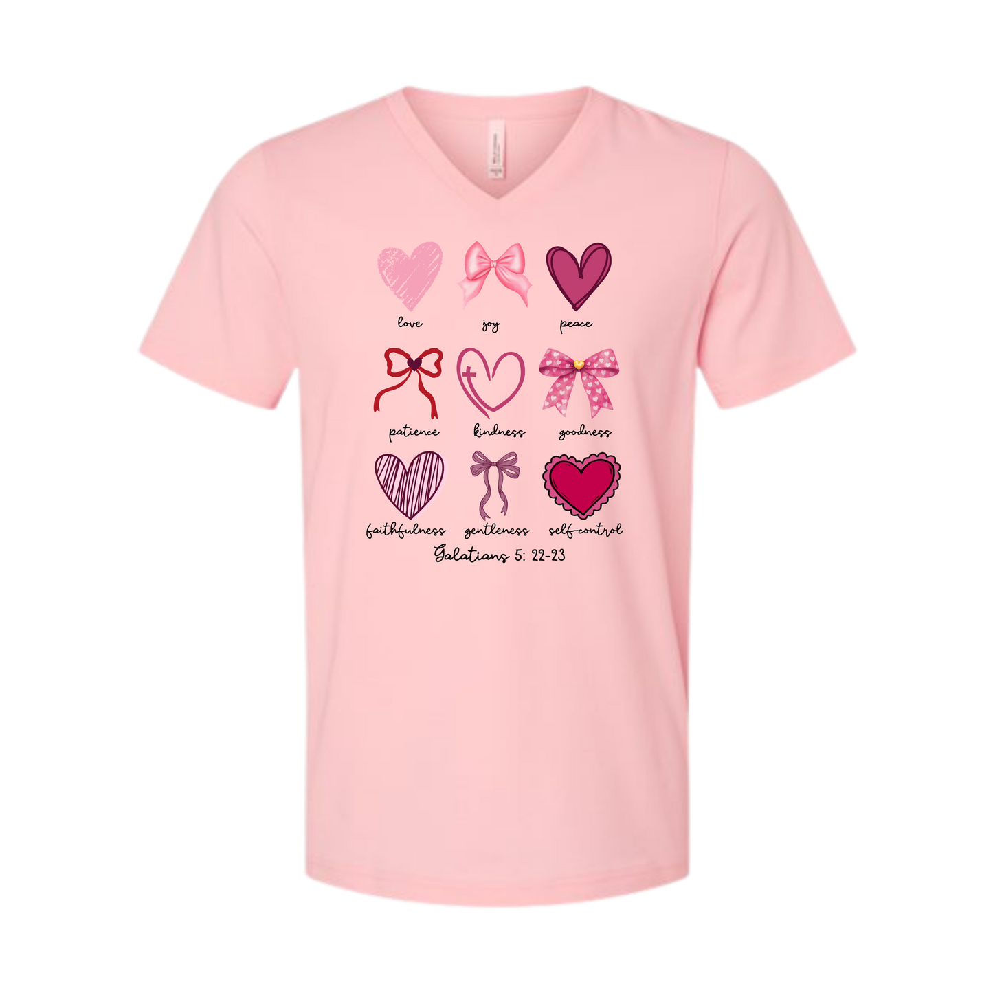 Galatians 5 - Valentines - Bella+Canvas - Unisex V-Neck - Assorted Colors