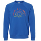 Sunsets & No Regrets - Sponge Fleece Raglan Sweatshirt - Blues, Greens, Purple, and Black
