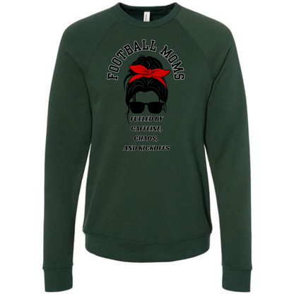SP - Football Moms Fueled By - Sponge Fleece Raglan Sweatshirt - Greens, Neutrals