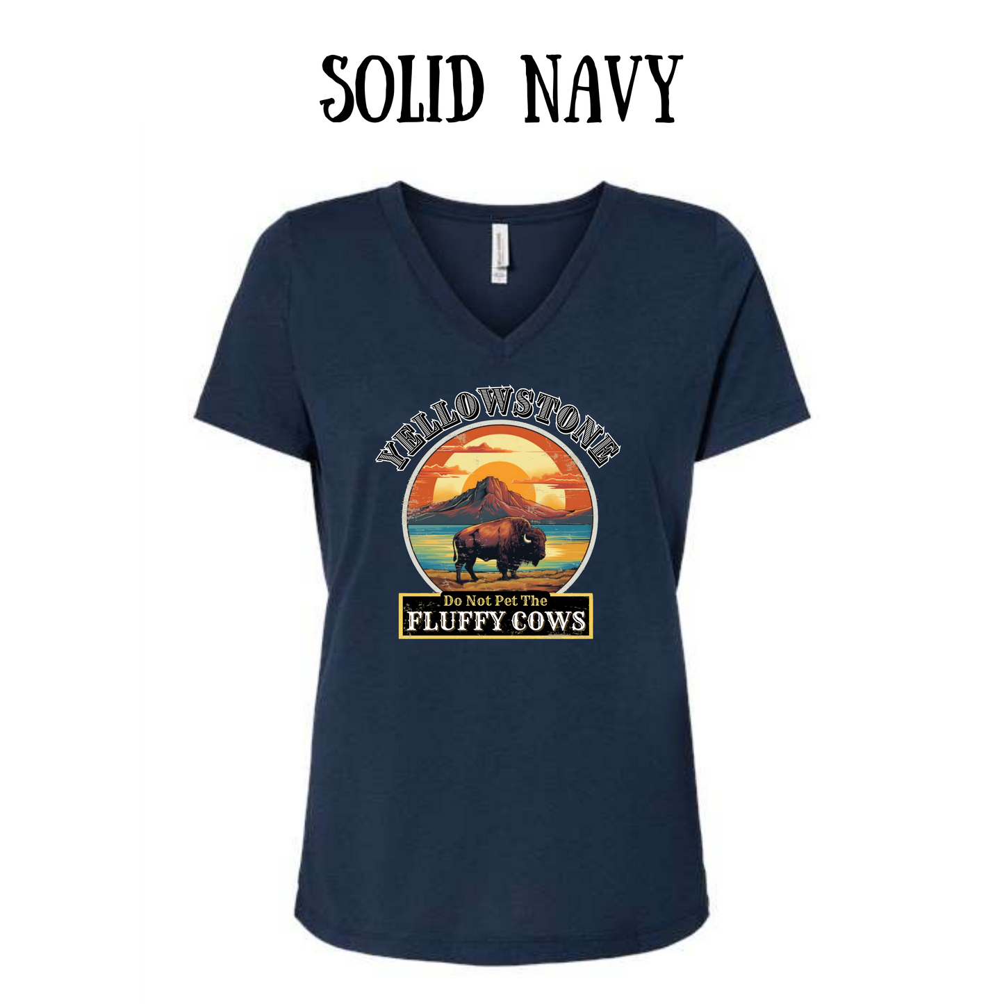 CP - Yellowstone: Fluffy Cows - Women's V-Neck - Assorted Colors