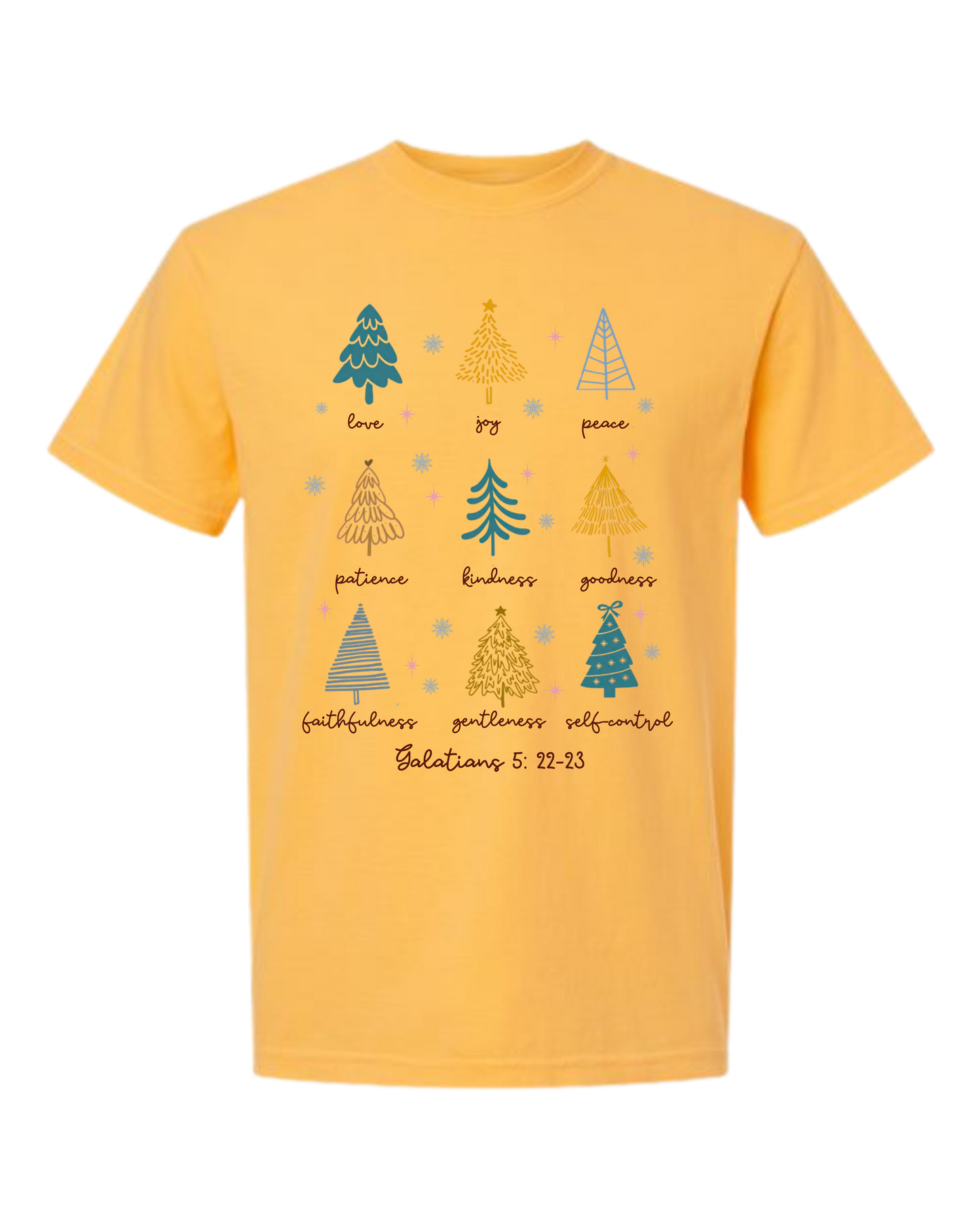 Galatians 5 - Comfort Colors - Heavyweight Unisex Tee - Yellows, Oranges