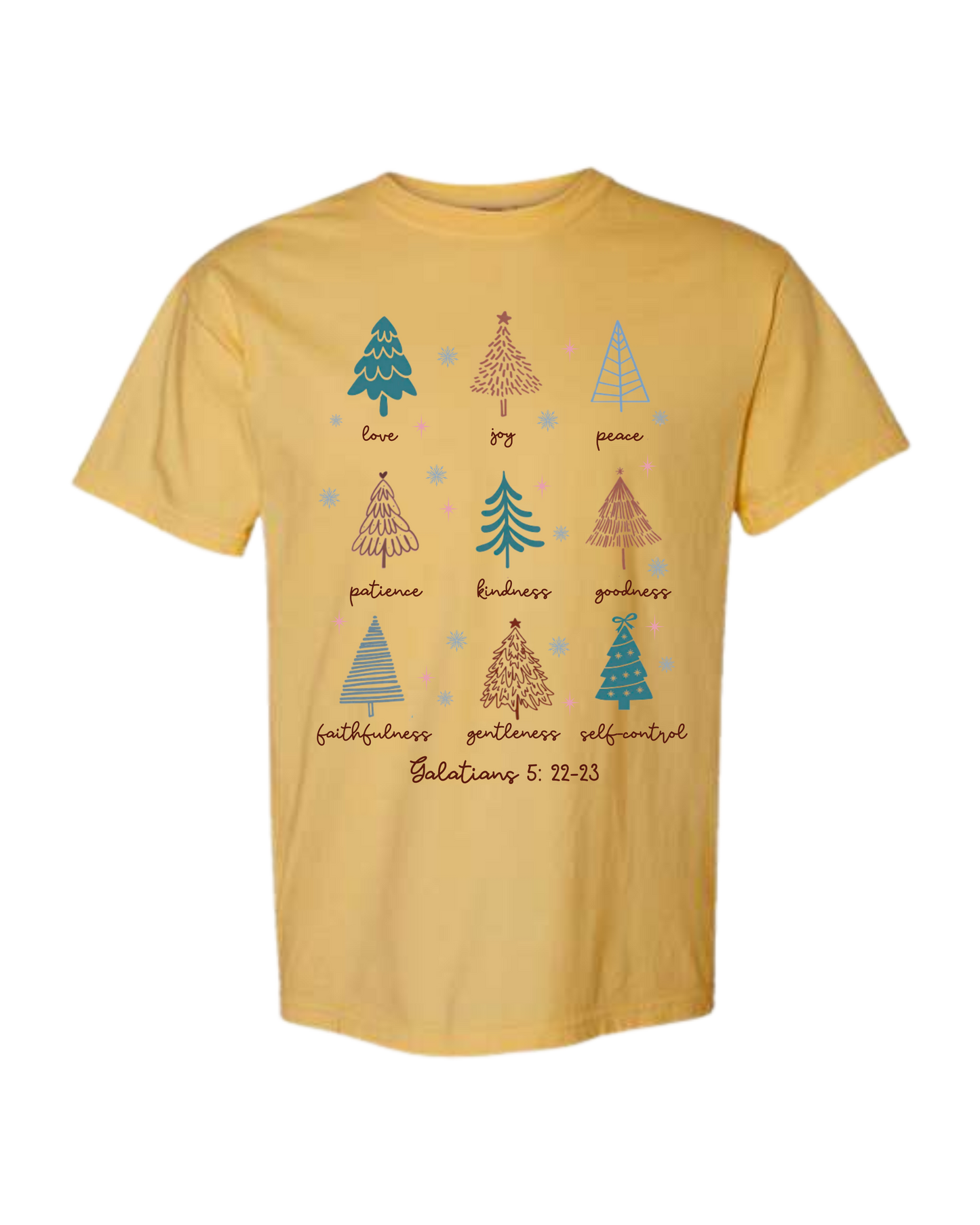 Galatians 5 - Comfort Colors - Heavyweight Unisex Tee - Yellows, Oranges