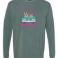 Get in Loser We're Playing Mahjong - Comfort Colors - Heavyweight Long Sleeve Tee - Blues & Greens