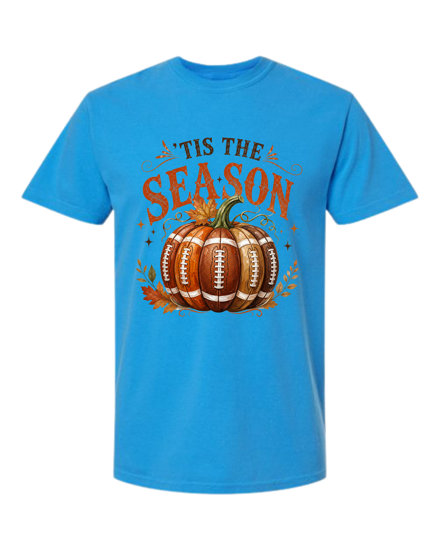 'Tis Football Season - Comfort Colors - Heavyweight Unisex Tee - Blues