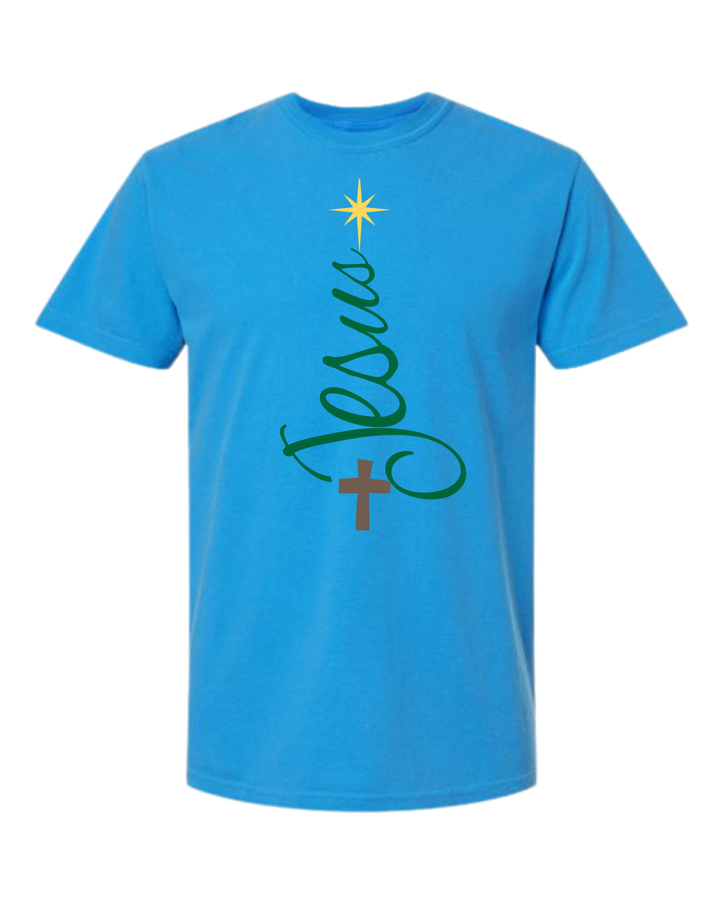 Jesus Tree - Comfort Colors - Heavyweight Unisex Tee - Blues