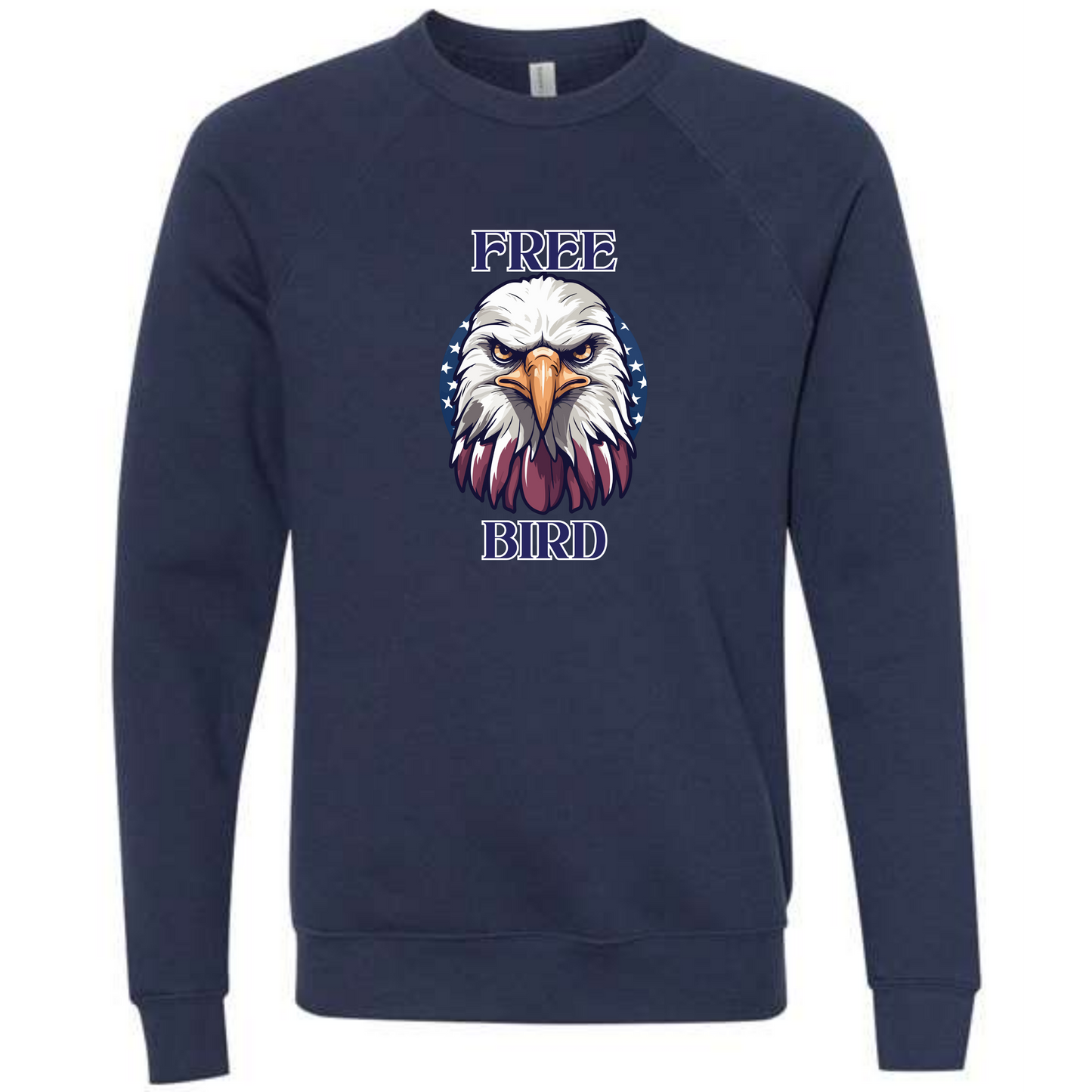 Free Bird - Sponge Fleece Raglan Sweatshirt - Blues, Greens, Purple, and Black