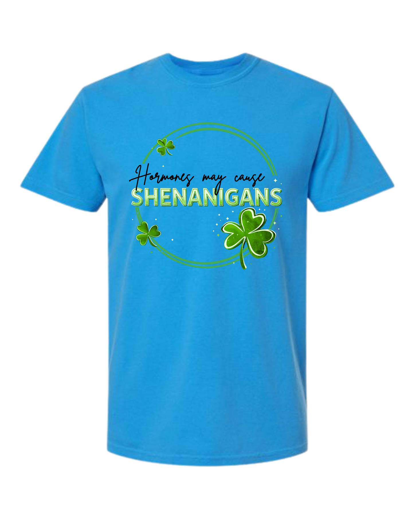Hormones May Cause Shenanigans - Comfort Colors - Heavyweight Unisex Tee - Blues