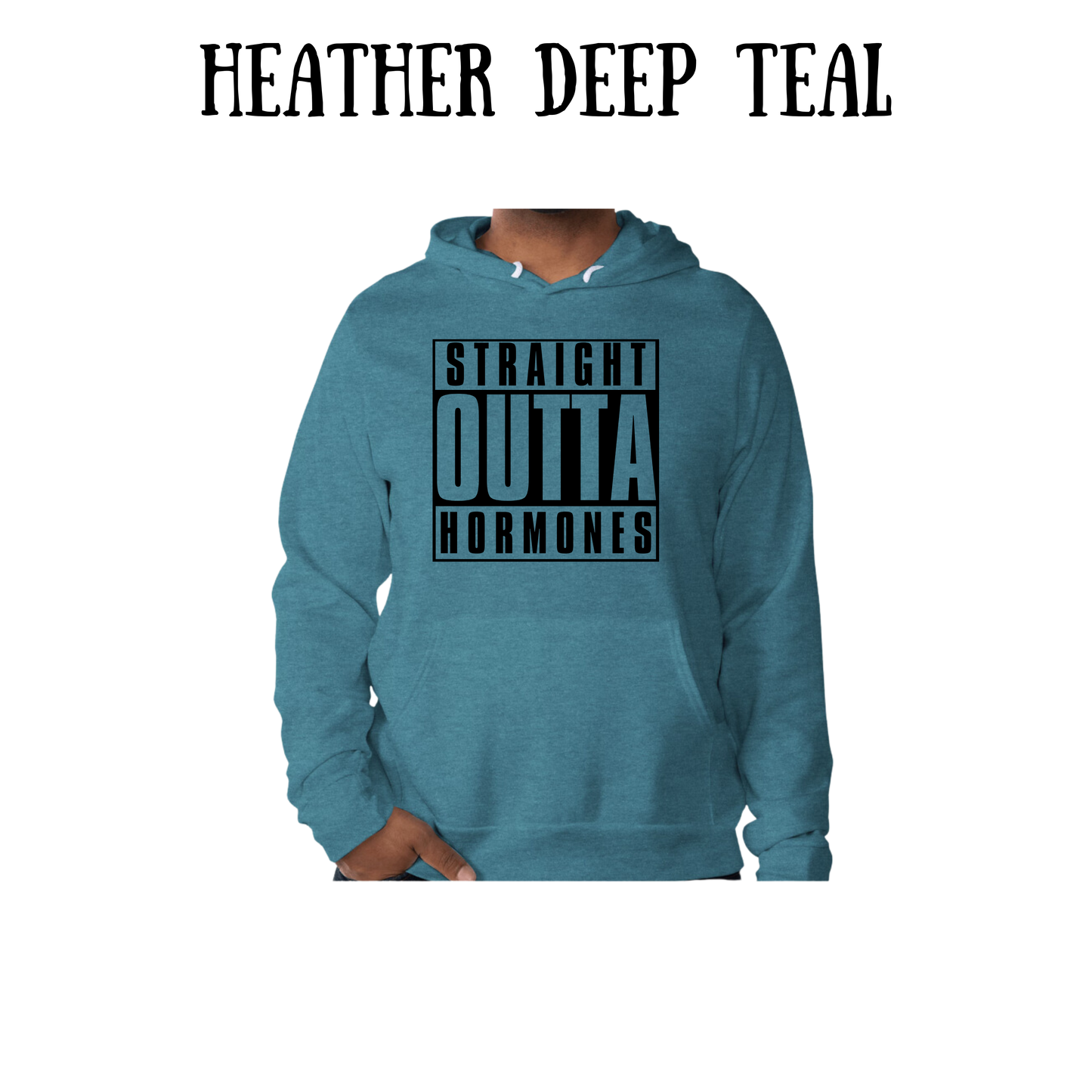 straight outta hormones - sponge fleece hoodie - blues, purples