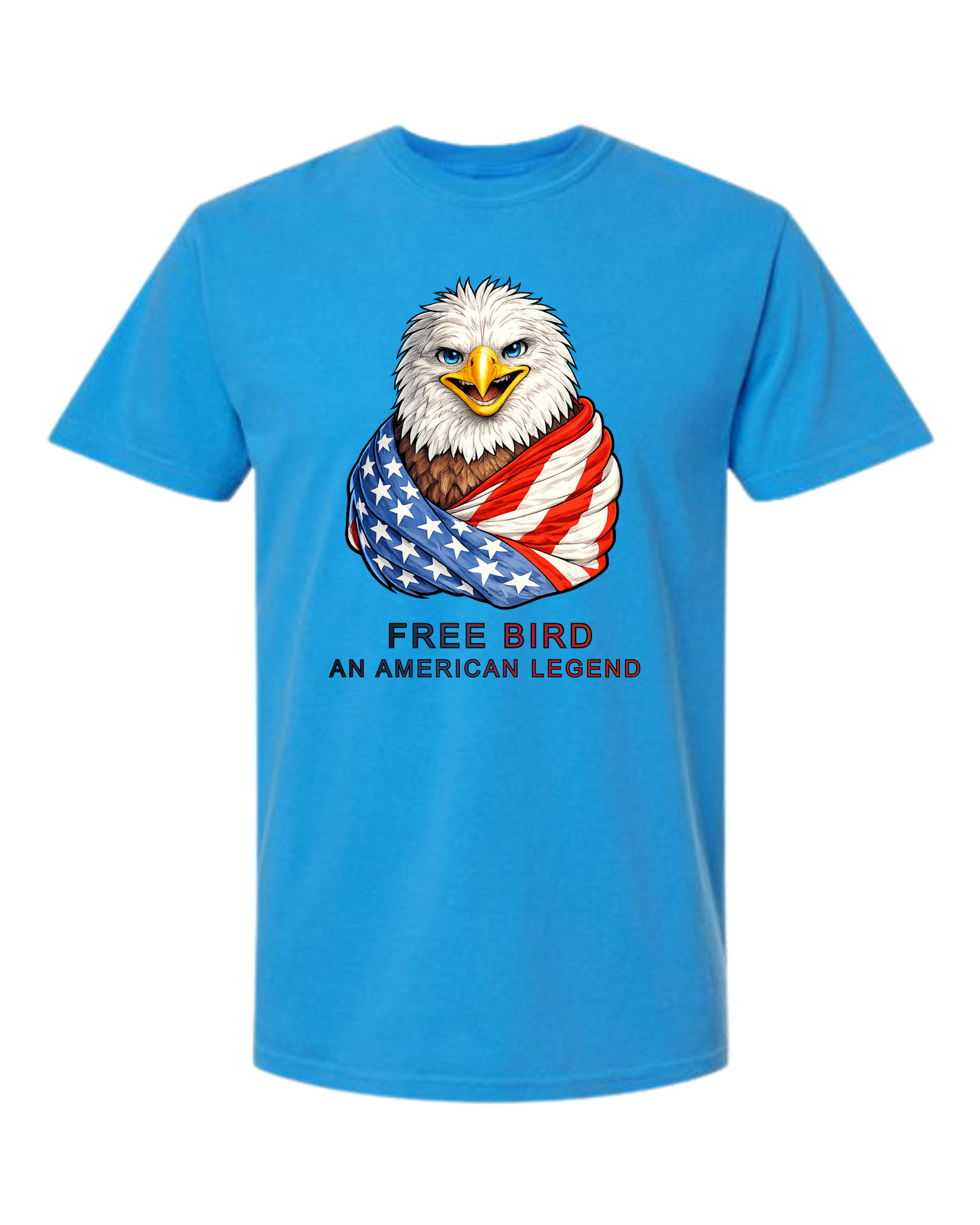 Free Bird An American Legend - Comfort Colors - Heavyweight Unisex Tee - Blues
