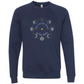 When The Moon Speaks My Body Listens - Sponge Fleece Raglan Sweatshirt - Blues, Greens, Purple, and Black