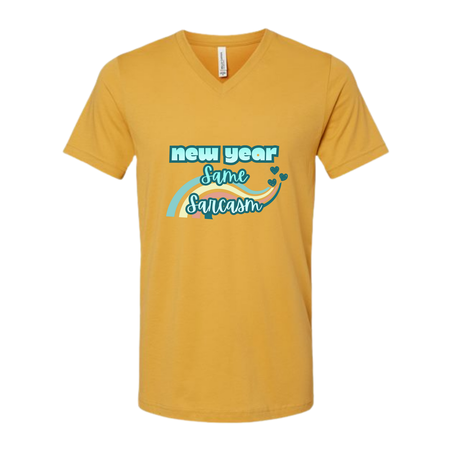 New Year Same Sarcasm - Bella+Canvas - Unisex V-Neck - Assorted Colors
