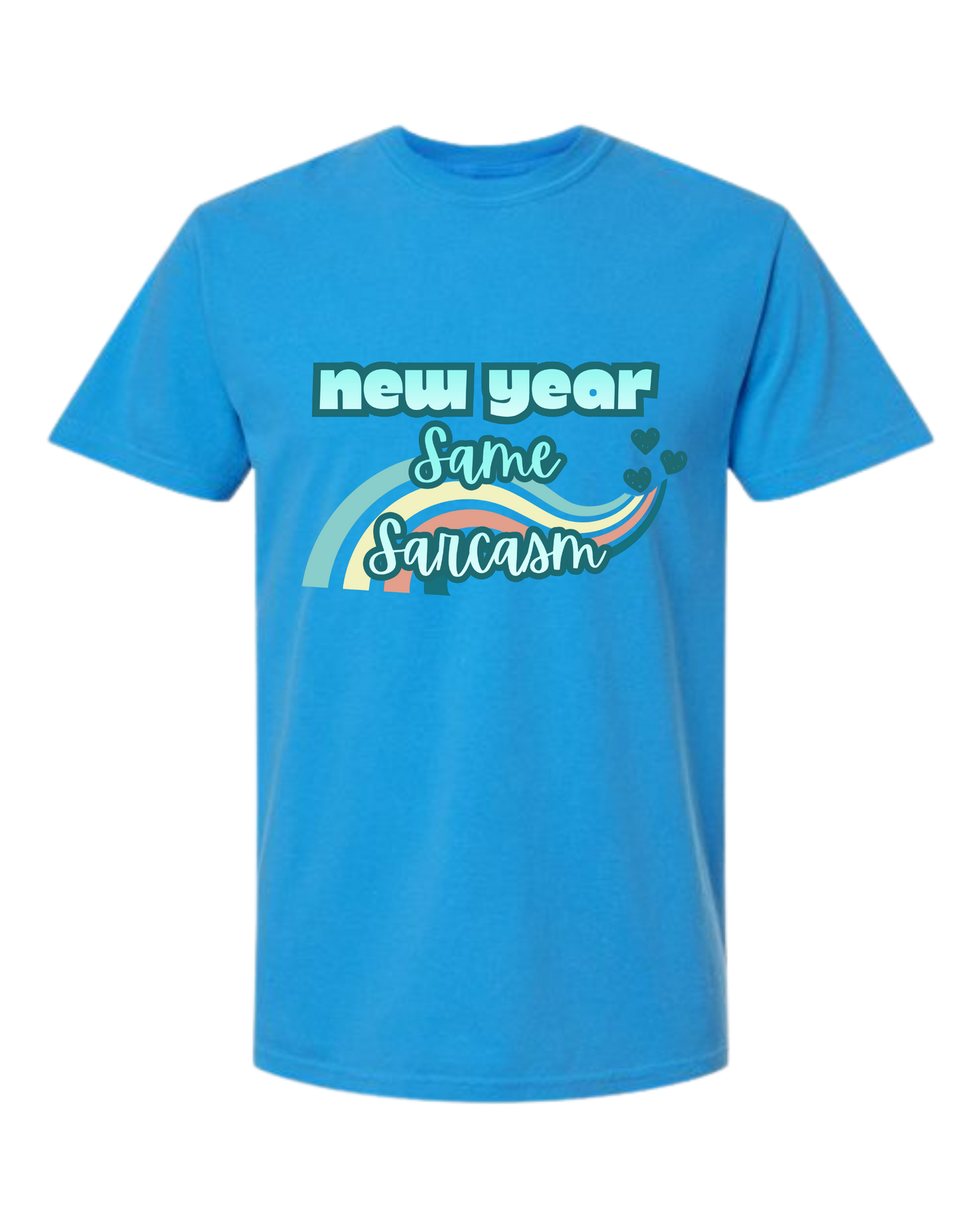 New Year Same Sarcasm - Comfort Colors - Heavyweight Unisex Tee - Blues
