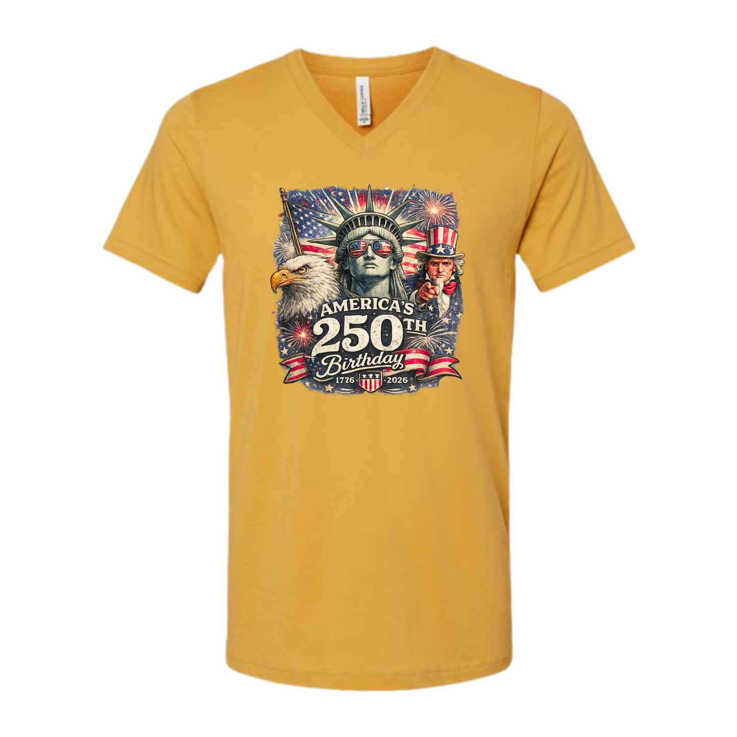 America's 250th Birthday - Bella+Canvas - Unisex V-Neck - Assorted Colors