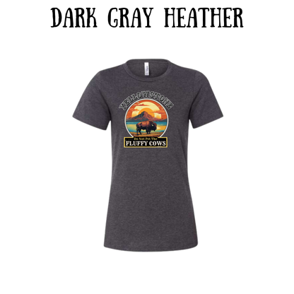 CP - Yellowstone: Fluffy Cows - Women's Relaxed Fit Tee - Neutrals