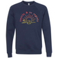 Sunsets & No Regrets - Sponge Fleece Raglan Sweatshirt - Blues, Greens, Purple, and Black