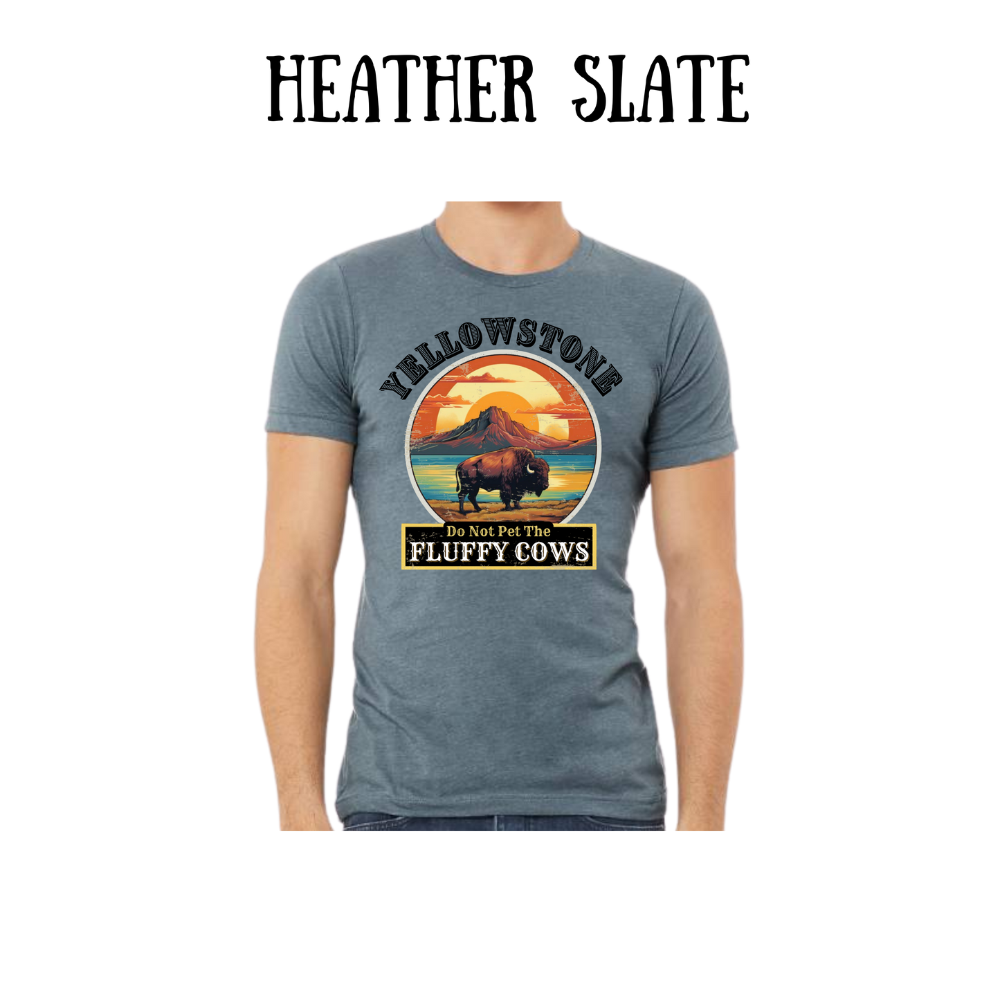 CP - Yellowstone: Fluffy Cows - Unisex Tee - Blues