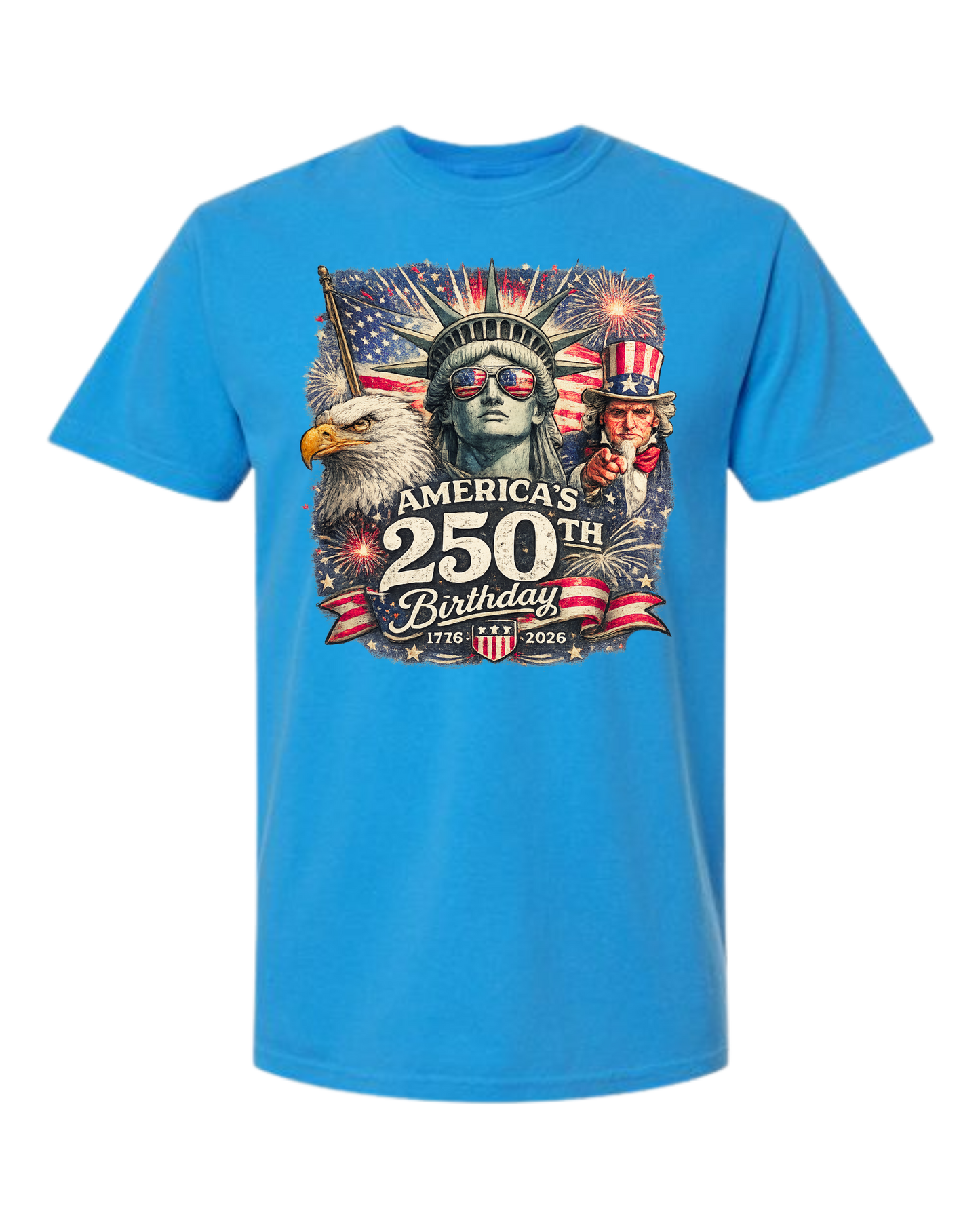 America's 250th Birthday - Comfort Colors - Heavyweight Unisex Tee - Blues